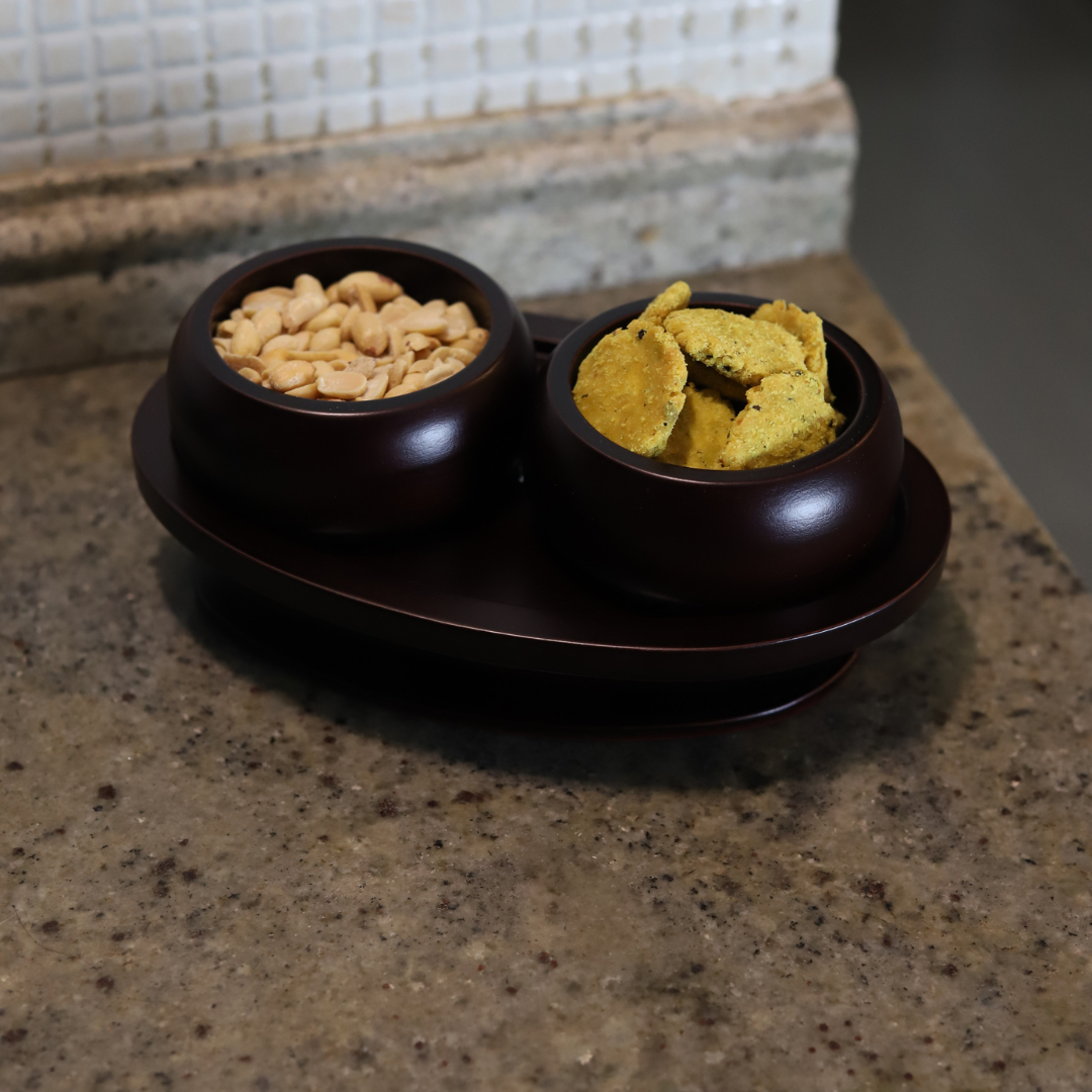 Oval Tray and Bowl set (Set of 2) [Rotating]