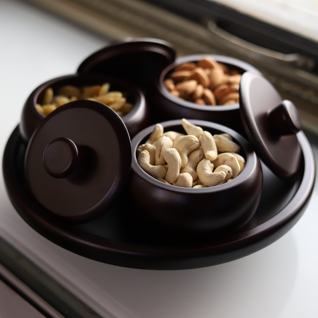 Circular Tray and Bowl set (Set of 3) [Rotating]